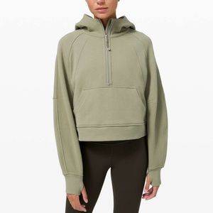 Lululemon Oversized 1/2 Zip Scuba Hoodie - Rosemary Green